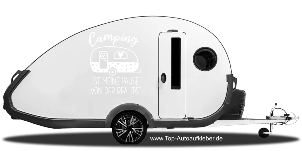 Wohnwagendekor Camping ist meine Pause von der Realität- Ansicht Farbauswahl Wohnwagendekor Camping ist meine Pause von der Realität- Ansicht Farbauswahl