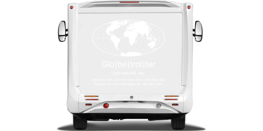 Wohnwagen Aufkleber Globetrotter