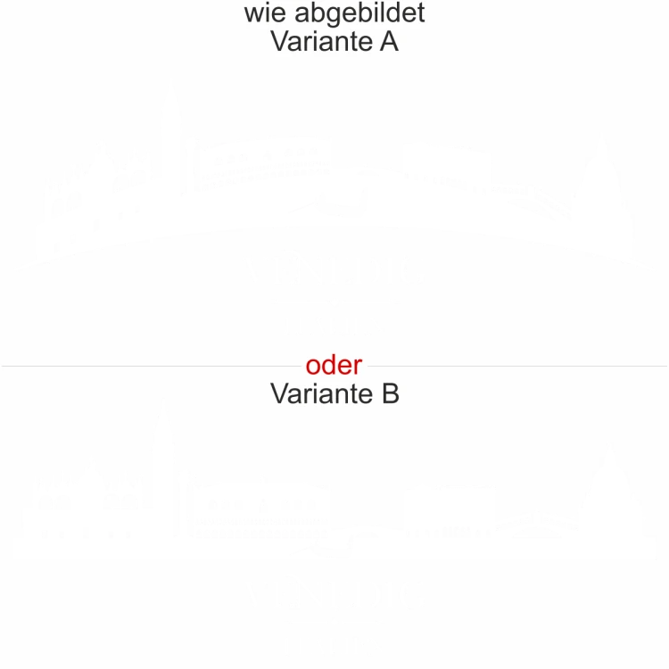 Wohnmobilsticker Skyline Venedig - Ansicht Ausrichtung mit Farbauswahl und Variante