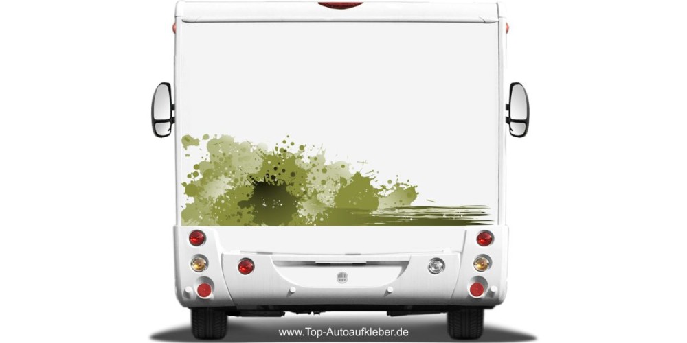 Wohnwagen Aufkleber Farbkleckse