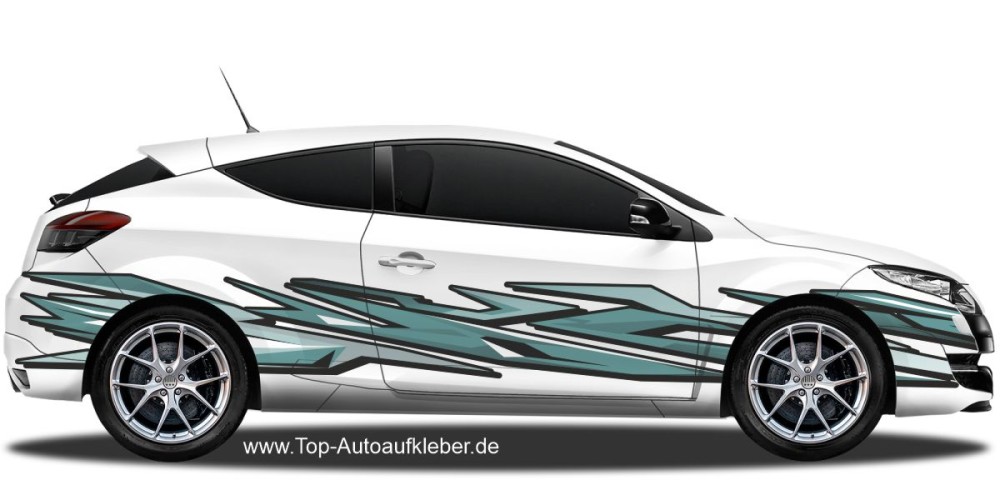 Zierstreifen Graffiti Design | Set für beide Fahrzeugseiten