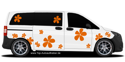 Autofolien Blumen Set