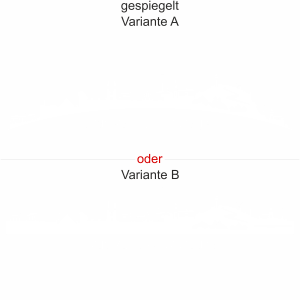 Heckscheibenaufkleber Skyline Baden-Württemberg - gespiegelt - Ansicht Farbauswahl - Varianten A und B