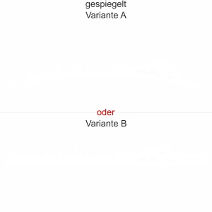 Heckscheibenaufkleber Skyline Baden-Württemberg - gespiegelt - Ansicht Farbauswahl - Varianten A und B