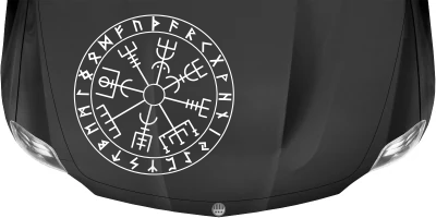 Aufkleber Motorhaube Runenkreis des Nordens
