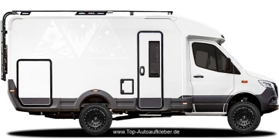 Autoaufkleber Berge Wald und Meer | Set für beide Fahrzeugseiten