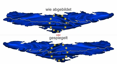 Die europäische Flagge - Ansicht Ausrichtung
