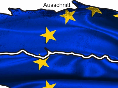 Die europäische Flagge - Ansicht Ausschnitt
