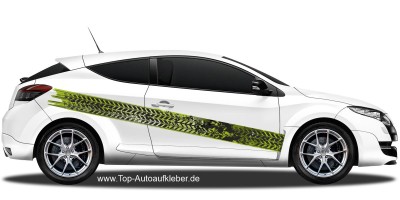 Auto Aufkleber Reifenabdruck