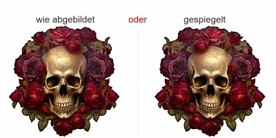 Klebefolie Goldener Totenkopf mit Rosen