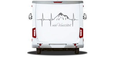 Aufkleber für die Heckscheibe Bergsüchtig