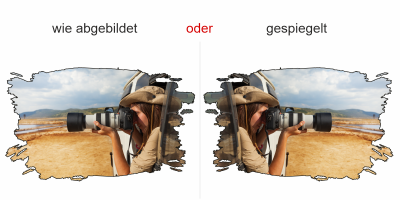 Aufkleber Eigenes Foto Fleck - Ansicht Ausrichtung
