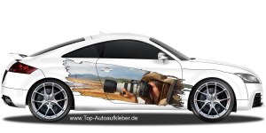 Aufkleber Eigenes Foto Fleck auf Fahrzeugseite von PKW
