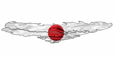 Aufkleber Fahne Japan