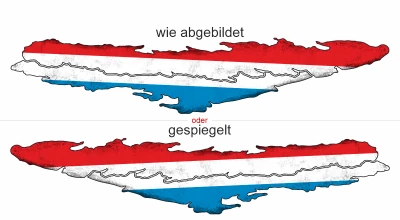 Aufkleber Fahne Luxemburg - Ansicht Ausrichtung