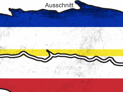 Die mecklenburgische Flagge - Ansicht Ausschnitt