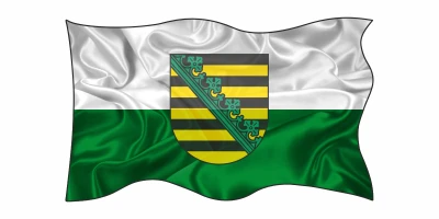 Autoaufkleber Flagge von Sachsen