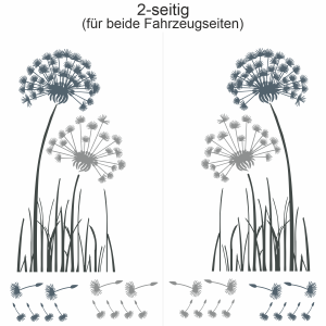 Autoaufkleber Pusteblume | Set für beide Fahrzeugseiten