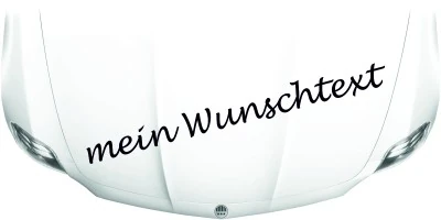 Motorhaubendekor mit Wunschtext