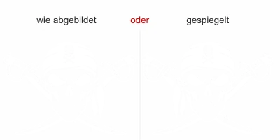 Aufkleber Totenkopf mit gekreuzten Schwertern - Ausrichtund und Farbauswahl