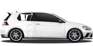 Autodekor Totenkopf mit Hut | Set für beide Fahrzeugseiten