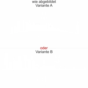 Skyline der Stadt Köln als Aufkleber für Wohnwagen - Ansicht Ausrichtung mit Farbauswahl und Variante