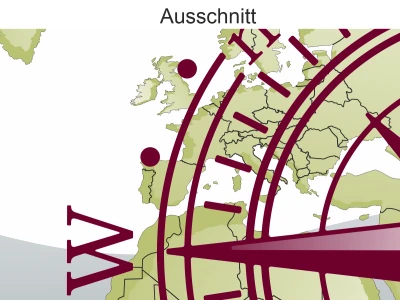 Aufkleberset Windrose mit Weltkarte