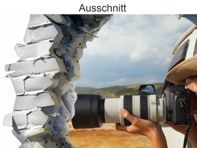 Aufkleber Loch in der Wand mit Eigenem Foto - Ansicht Ausschnitt