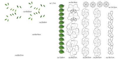 Auto Klebefolie Blumen Design | Frei platzierbares Set