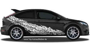 Mobile Preview: Auto Klebefolie Camouflage Design | Set für beide Fahrzeugseiten