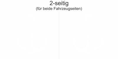 Autoaufkleber Anker mit Seil | Set für beide Fahrzeugseiten