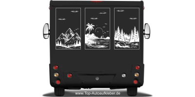 Autoaufkleber Berge und Meer
