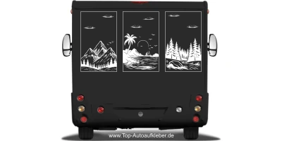 Autoaufkleber Berge und Meer