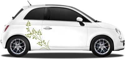 Autoaufkleber Set mit Blätterzweig