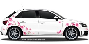 Mobile Preview: Frei verklebbares Sticker Set mit Hibiskusblüten