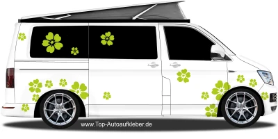 Autoaufkleber Blumen Set