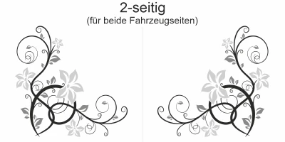 Autoaufkleber Blumenornament - Ansicht Ausrichtung