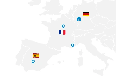 Autoaufkleber Europa Länderflaggen als Montagebeispiel
