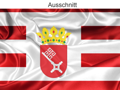 Autoaufkleber Fahne von Bremen - Ansicht Ausschnitt