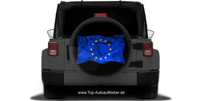 Autoaufkleber Fahne von Europa auf Reserveradabdeckung