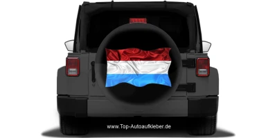 Autoaufkleber Fahne von Luxemburg auf Reserveradabdeckung