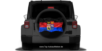 Autoaufkleber Fahne von Ostfriesland auf Reserveradabdeckung