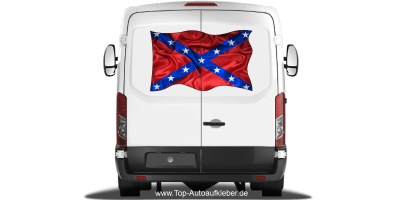Autoaufkleber Flagge der Konföderation auf Heck von Wohnmobil oder Caravan