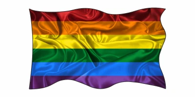 Autoaufkleber Flagge vom Regenbogenland