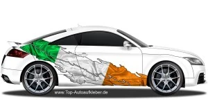 Mobile Preview: Autoaufkleber Flagge von Irland