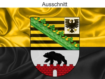Autoaufkleber Flagge von Sachsen-Anhalt - Ansicht Ausschnitt