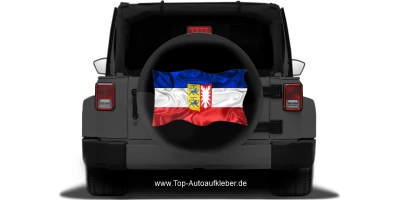 Autoaufkleber Flagge von Schleswig-Holstein auf Reserveradabdeckung