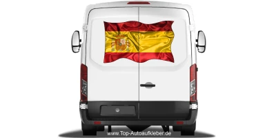Autoaufkleber Flagge von Spanien auf Heck von Wohnmobil oder Caravan