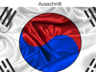 Autoaufkleber Flagge von Südkorea - Ansicht Ausschnitt
