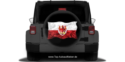 Autoaufkleber Flagge von Südtirol auf Reserveradabdeckung